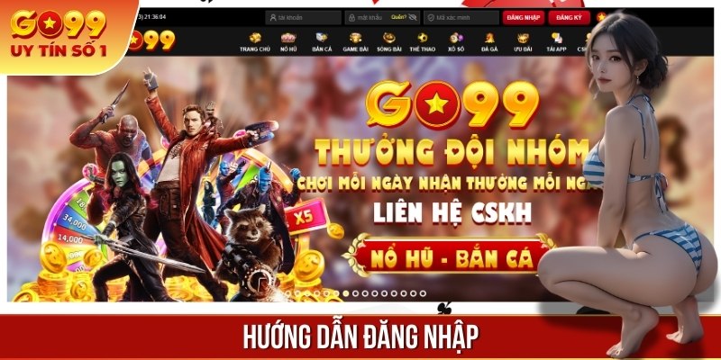 Hướng dẫn chi tiết 3 bước đăng nhập vào tài khoản cược GO99